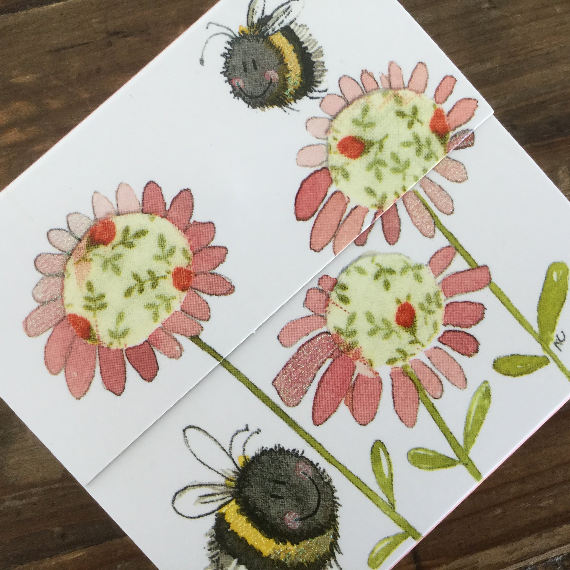 Alex Clark Bee & Flower Mini Magnetic Notepad