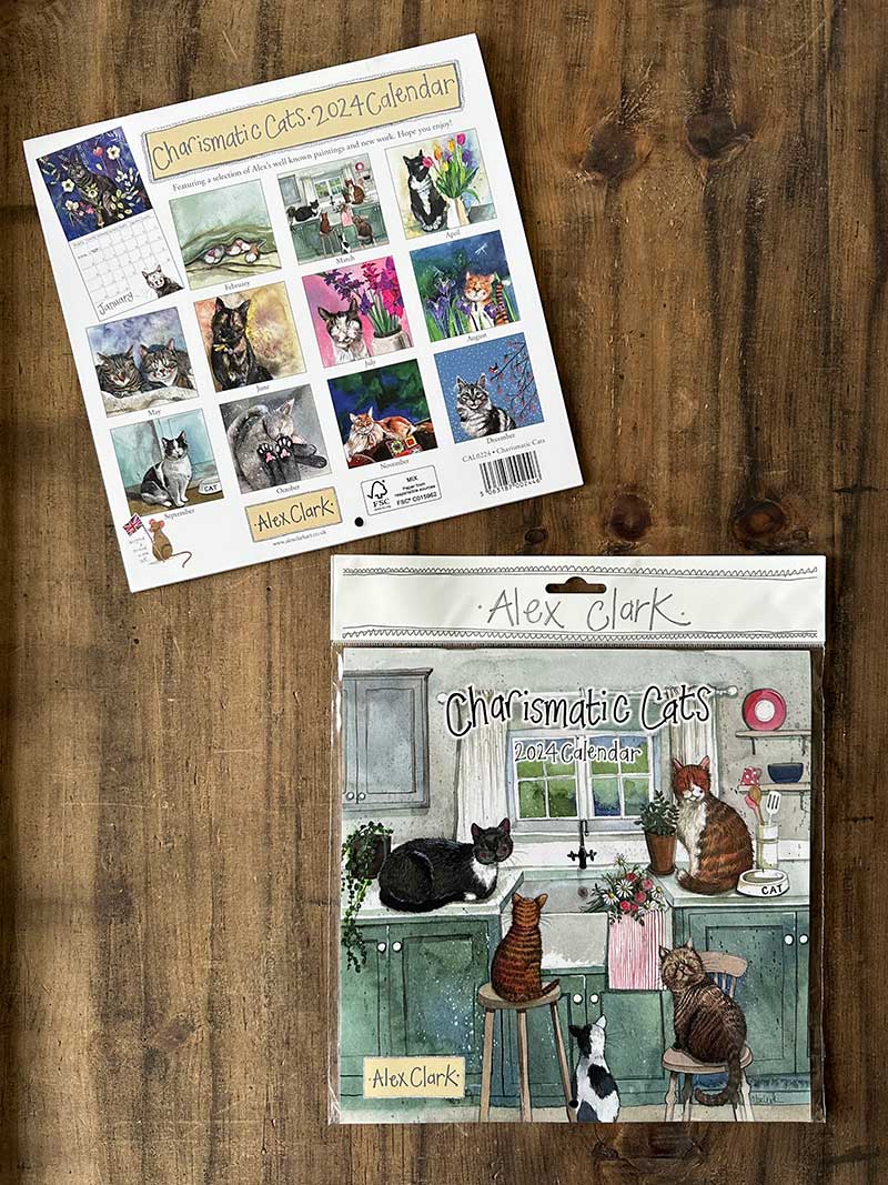 Alex Clark Charismatic Cats Calendar 2024