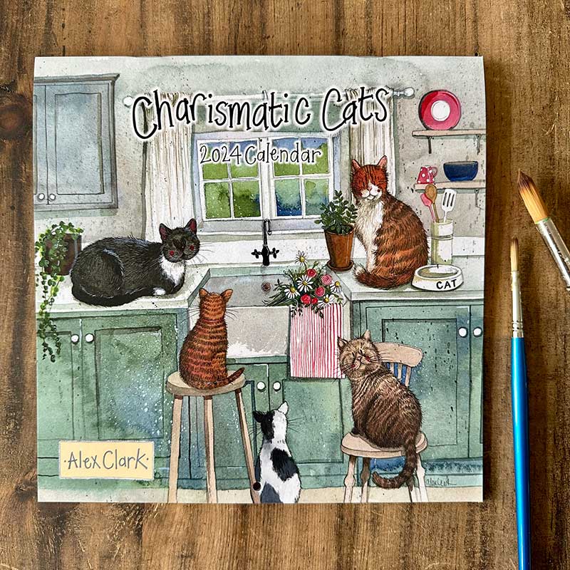 Alex Clark Charismatic Cats Calendar 2024