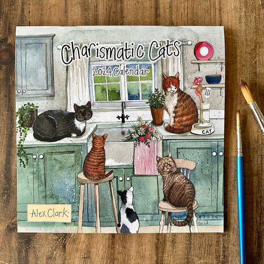 Alex Clark Charismatic Cats Calendar 2024