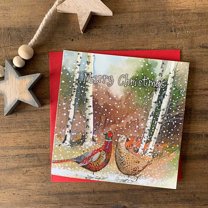 Alex Clark Christmas Pheasants Boxed Cards