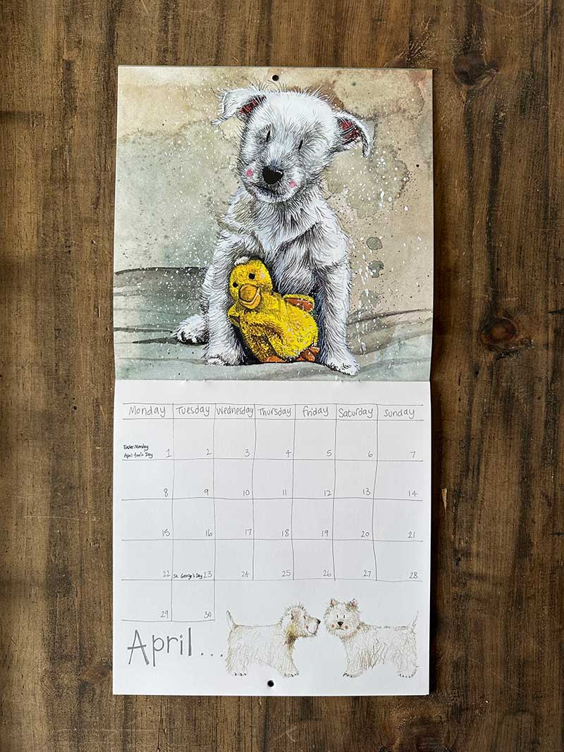 Alex Clark Delightful Dogs Calendar 2024