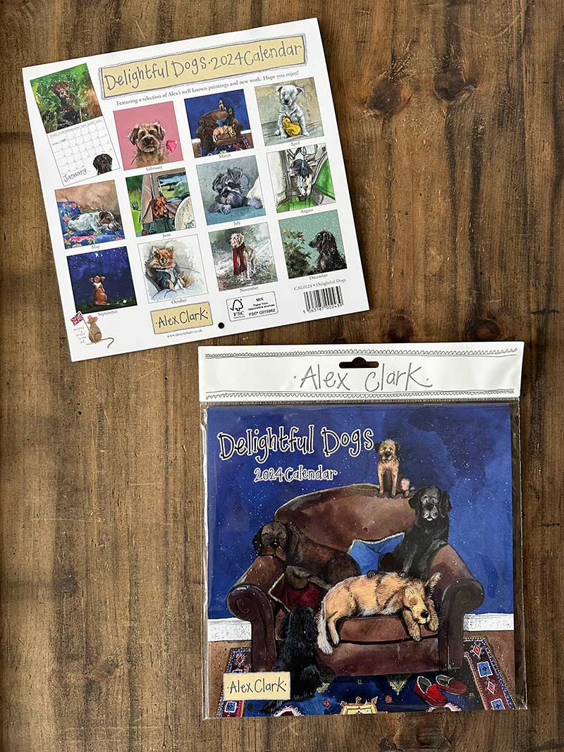 Alex Clark Delightful Dogs Calendar 2024