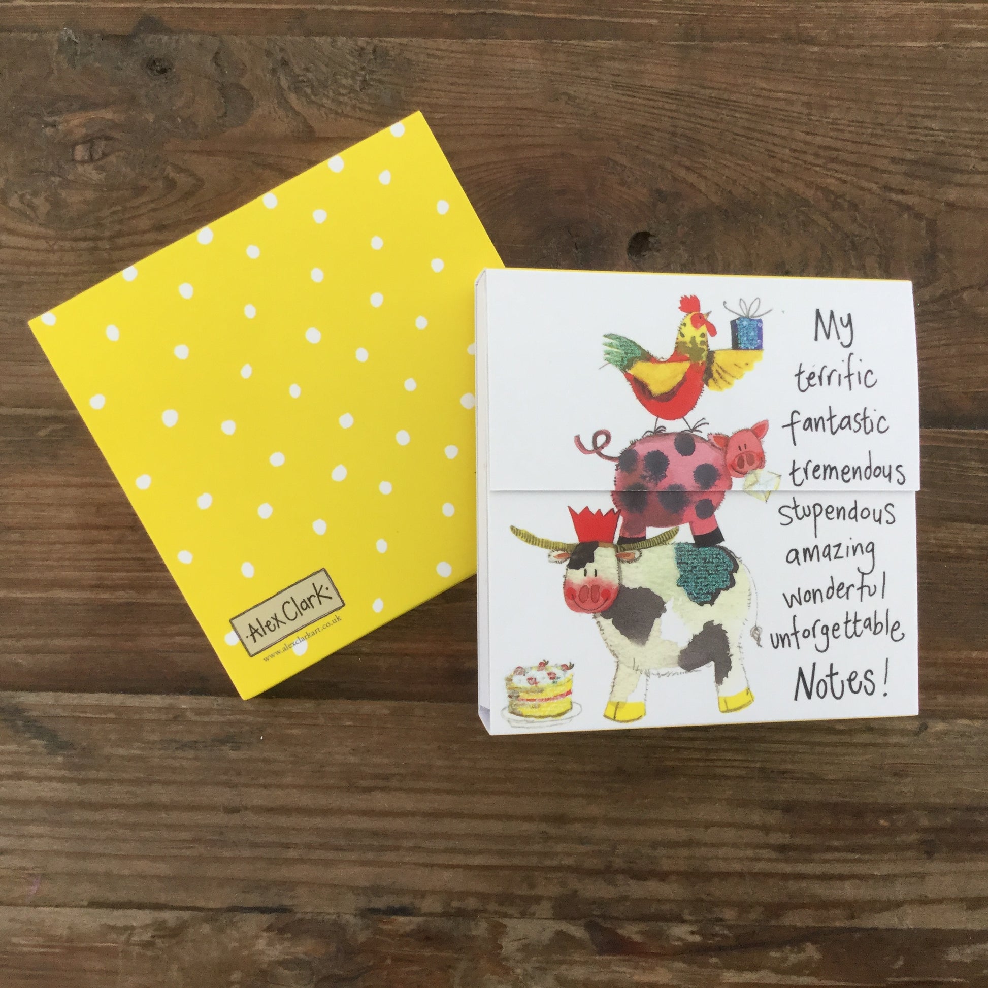 Alex Clark Farmyard Acrobats Mini Magnetic Notepad