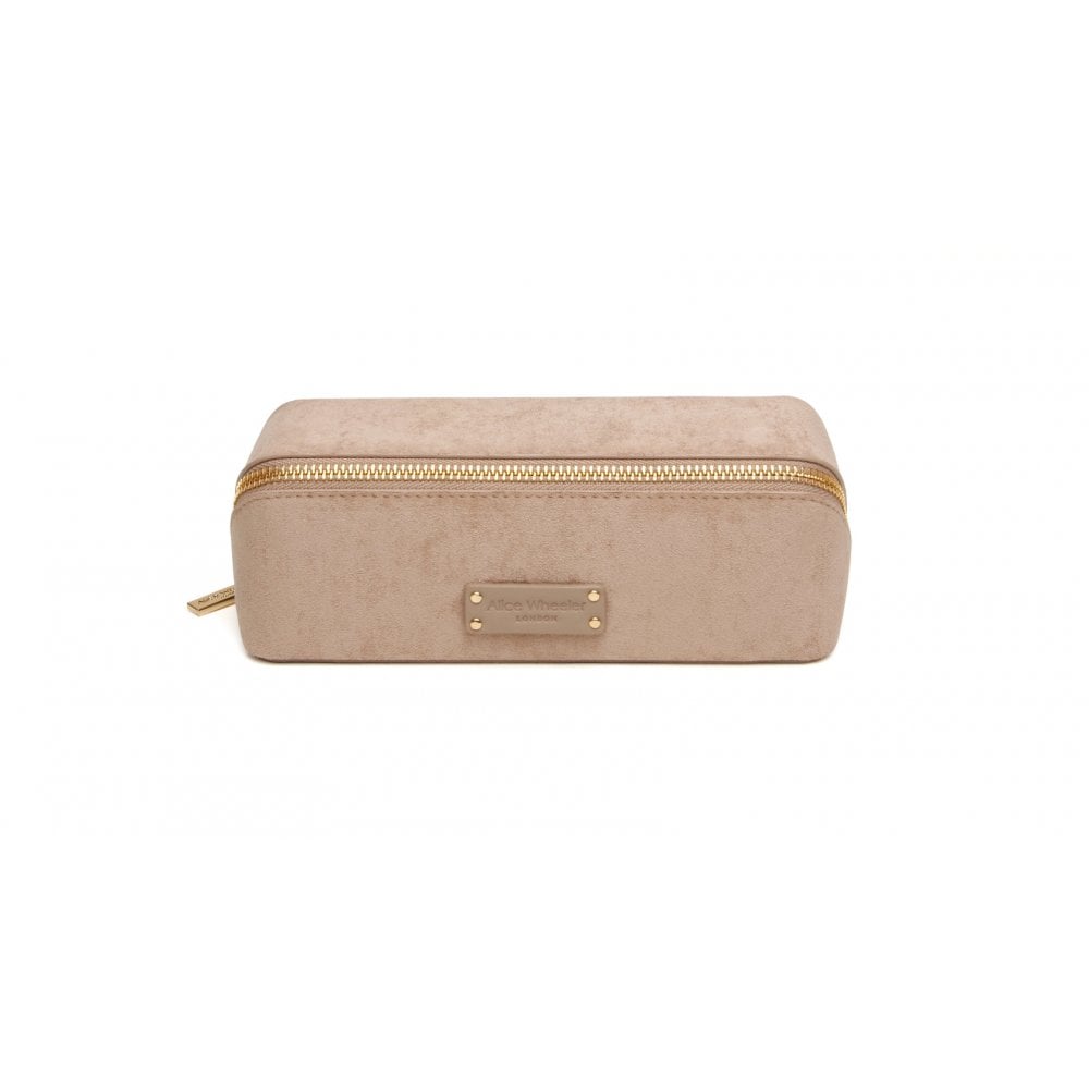 Alice Wheeler Kensington Suede Small Train Case