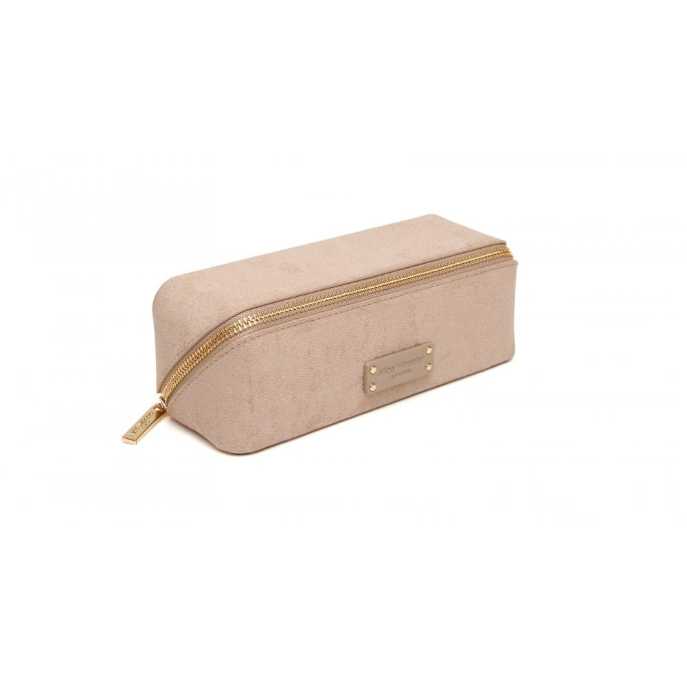 Alice Wheeler Kensington Suede Small Train Case