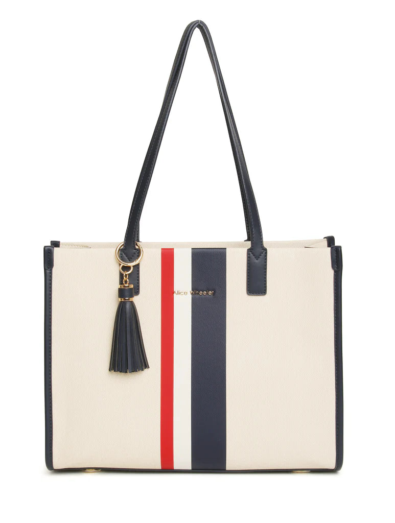 Alice Wheeler Amalfi Stripe Tote Bag