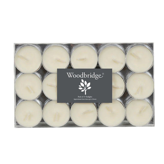 Woodbridge Ivory Unscented Tealights 15 Pack