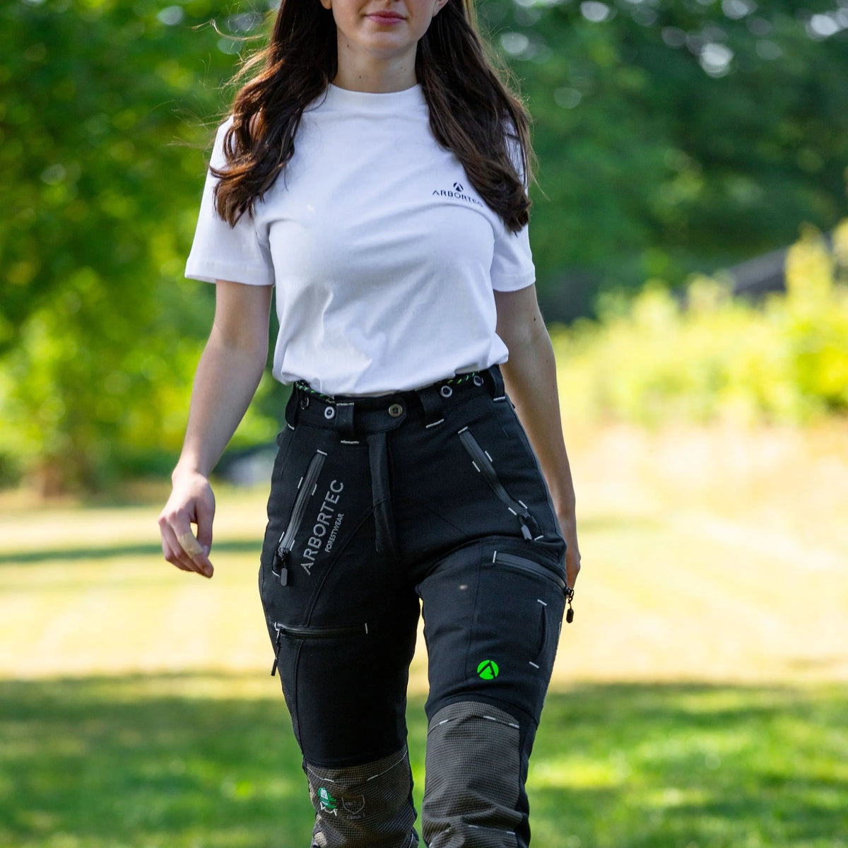 Arbortec Women's Breatheflex Pro Chainsaw Trousers Class 1 Design A front view