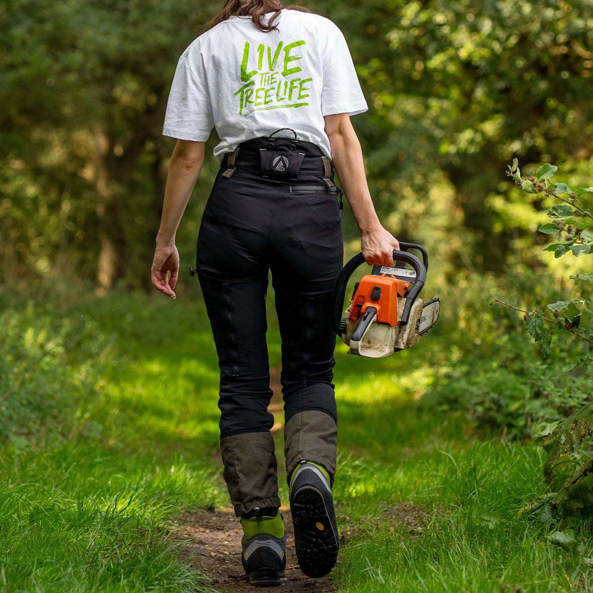Arbortec Women's Breatheflex Pro Chainsaw Trousers Class 1 Design A front view
