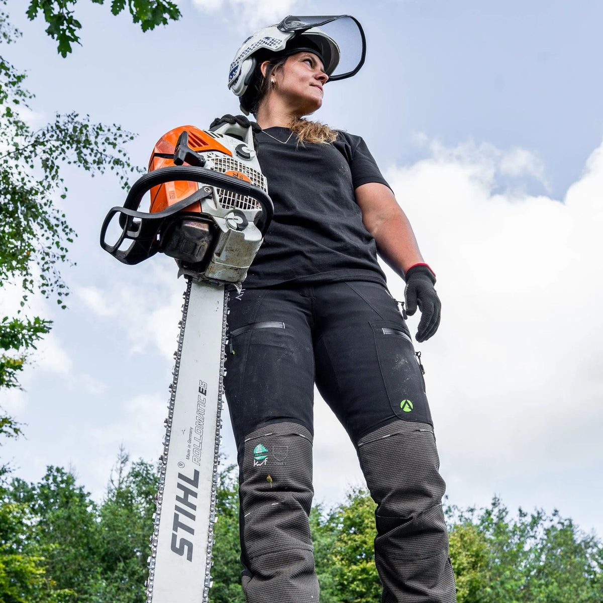 Arbortec Women's Breatheflex Pro Chainsaw Trousers Class 1 Design A front view