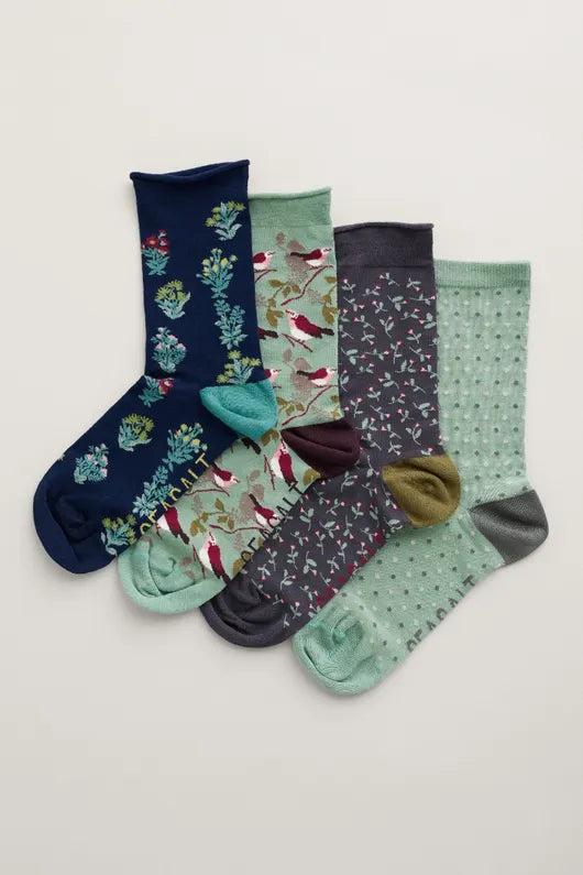 Seasalt Gift Box of 4 Women's Sailor Socks