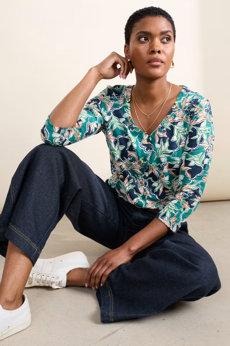 Seasalt Studio Glass 3/4 Sleeve Top