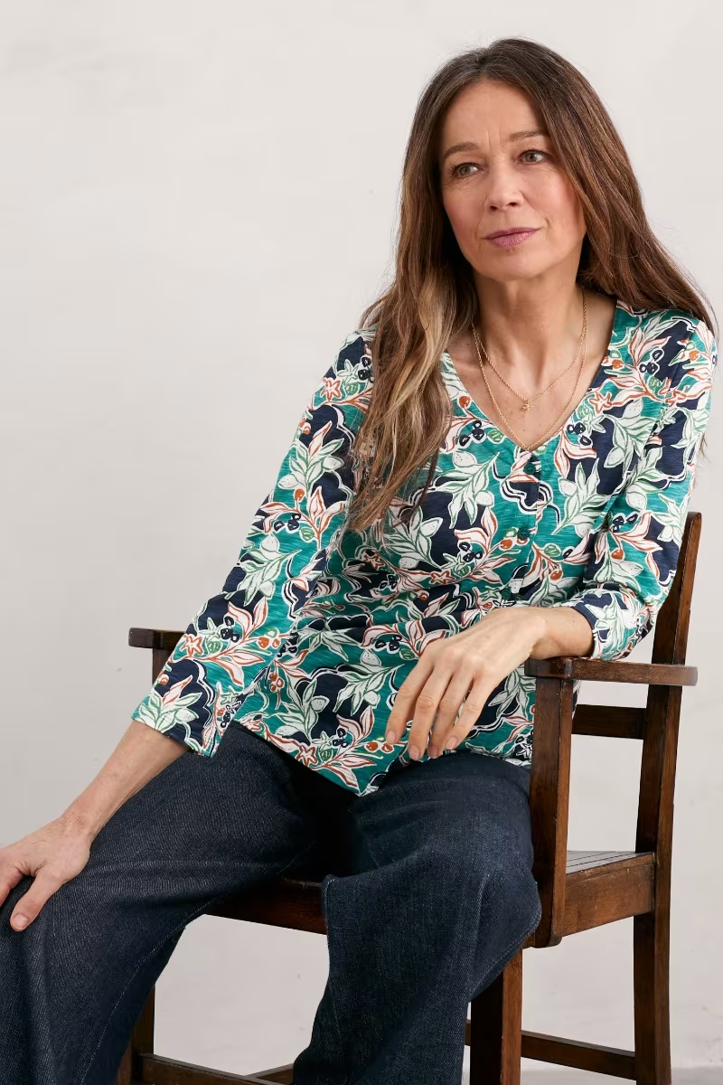 Seasalt Studio Glass 3/4 Sleeve Top