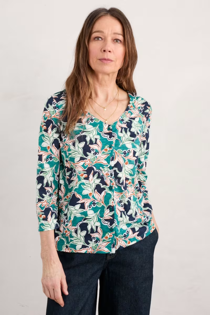 Seasalt Studio Glass 3/4 Sleeve Top