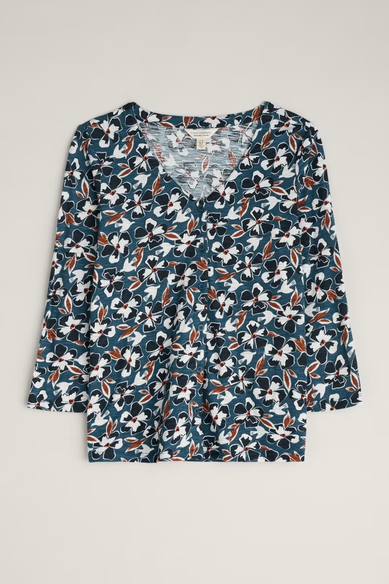 Seasalt Studio Glass 3/4 Sleeve Top