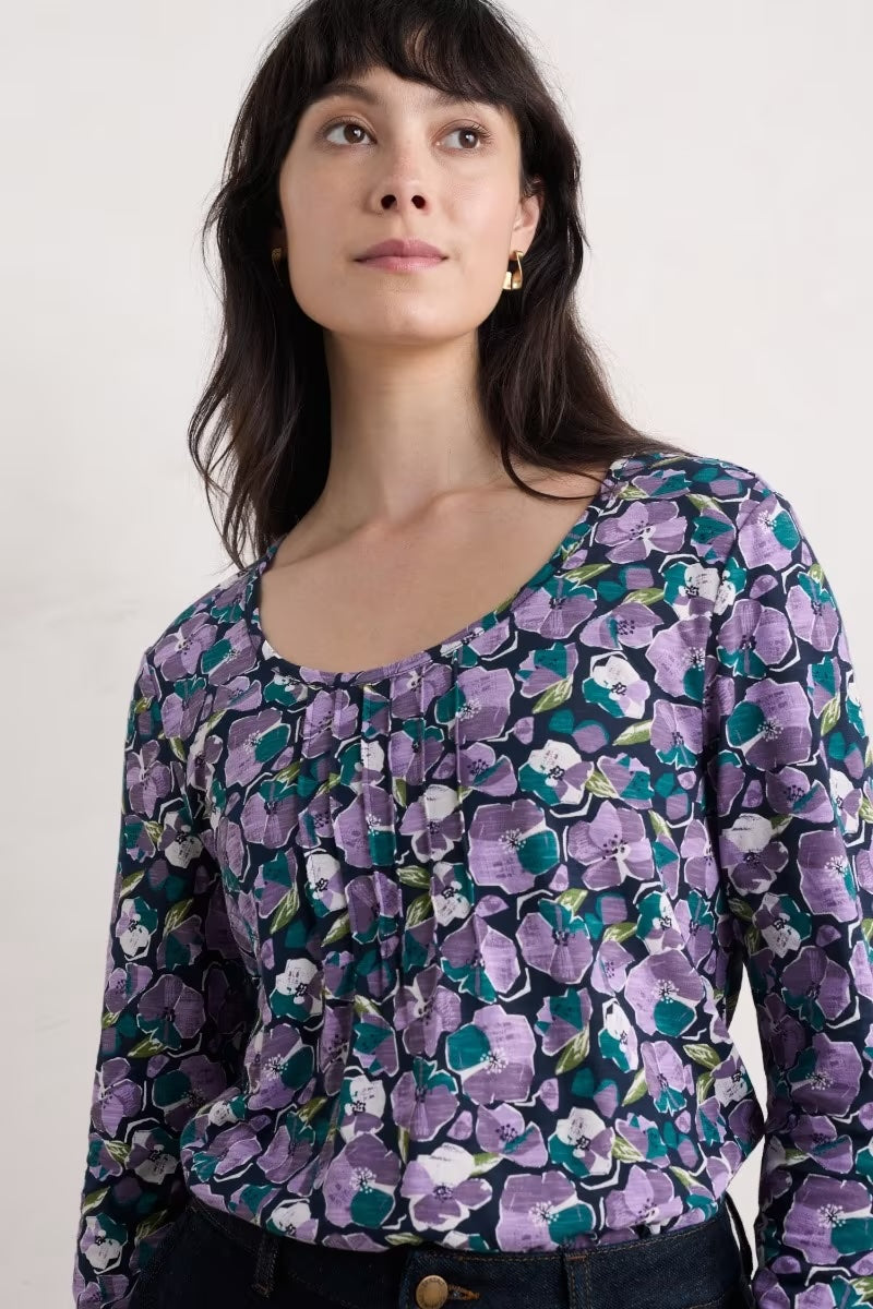 Seasalt Penhollow Organic Cotton Printed Top