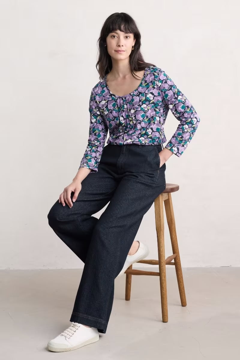 Seasalt Penhollow Organic Cotton Printed Top