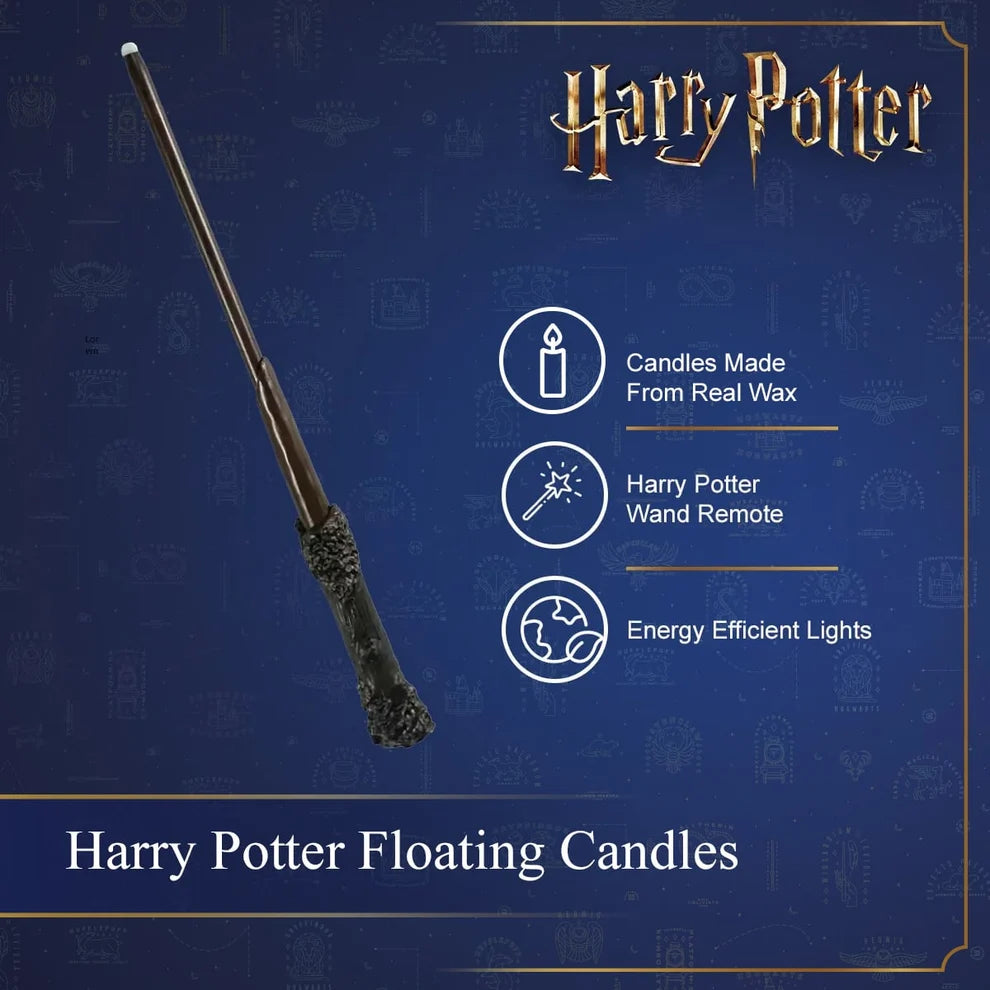 Noma Harry Potter set of 6 LED floating candles with wand remote control