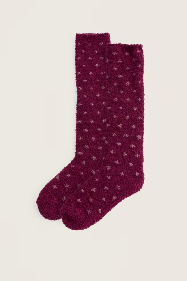 Seasalt Cornwall Long Fluffies striped knee-high socks for women