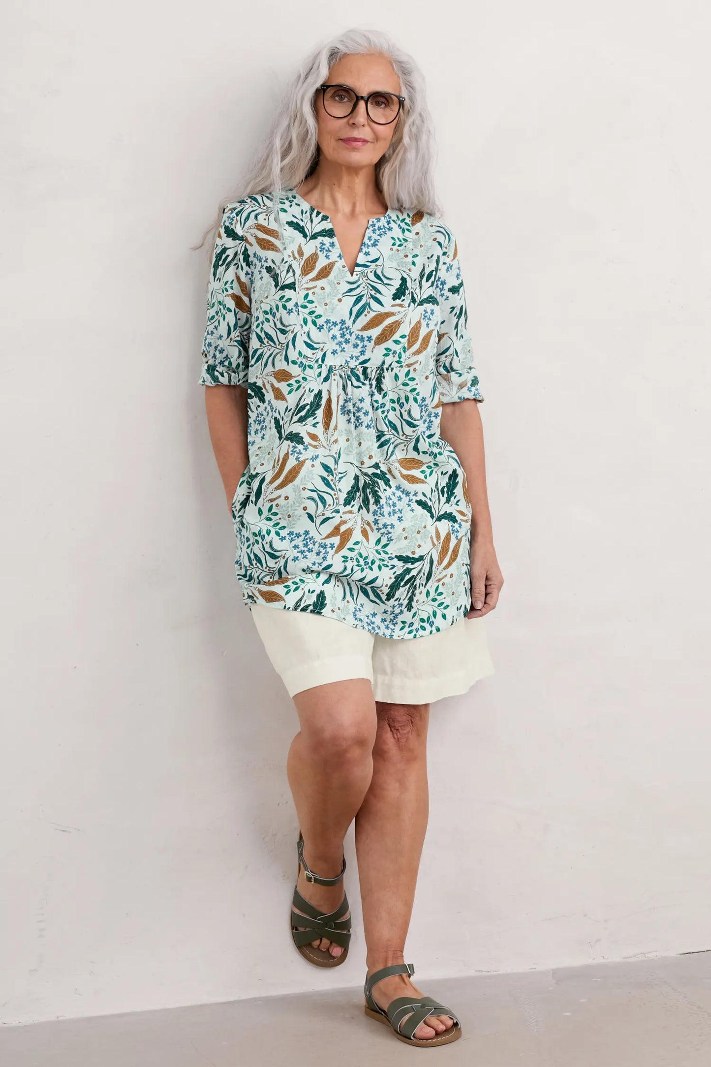 Seasalt Op Art Organic Cotton Tunic Top