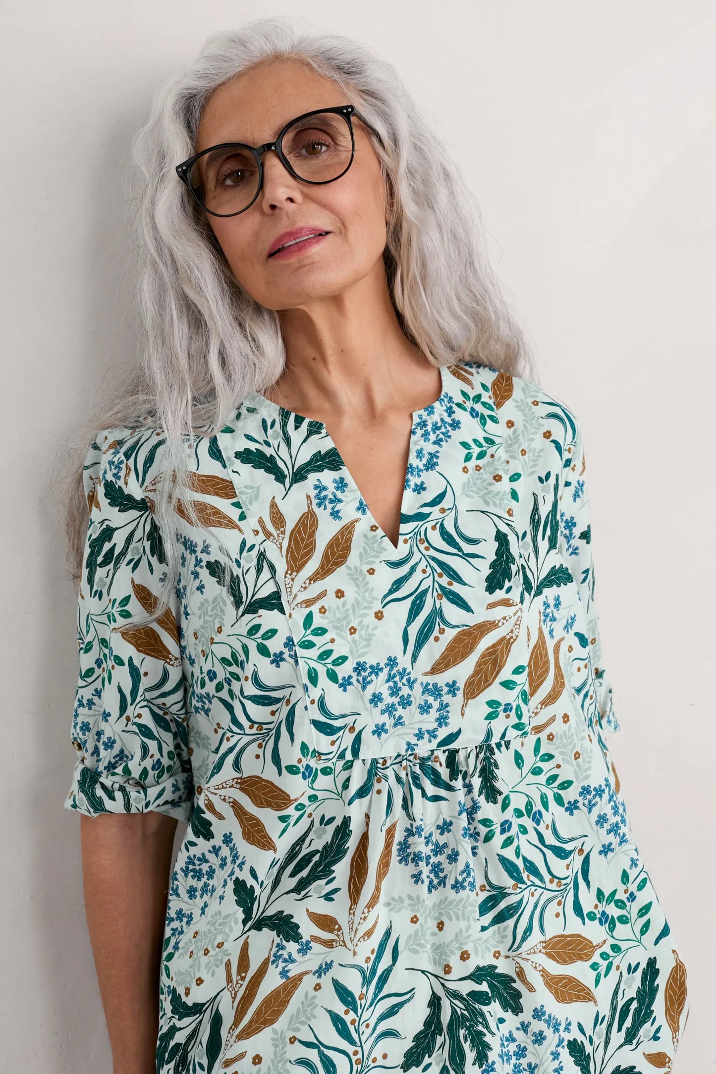 Seasalt Op Art Organic Cotton Tunic Top