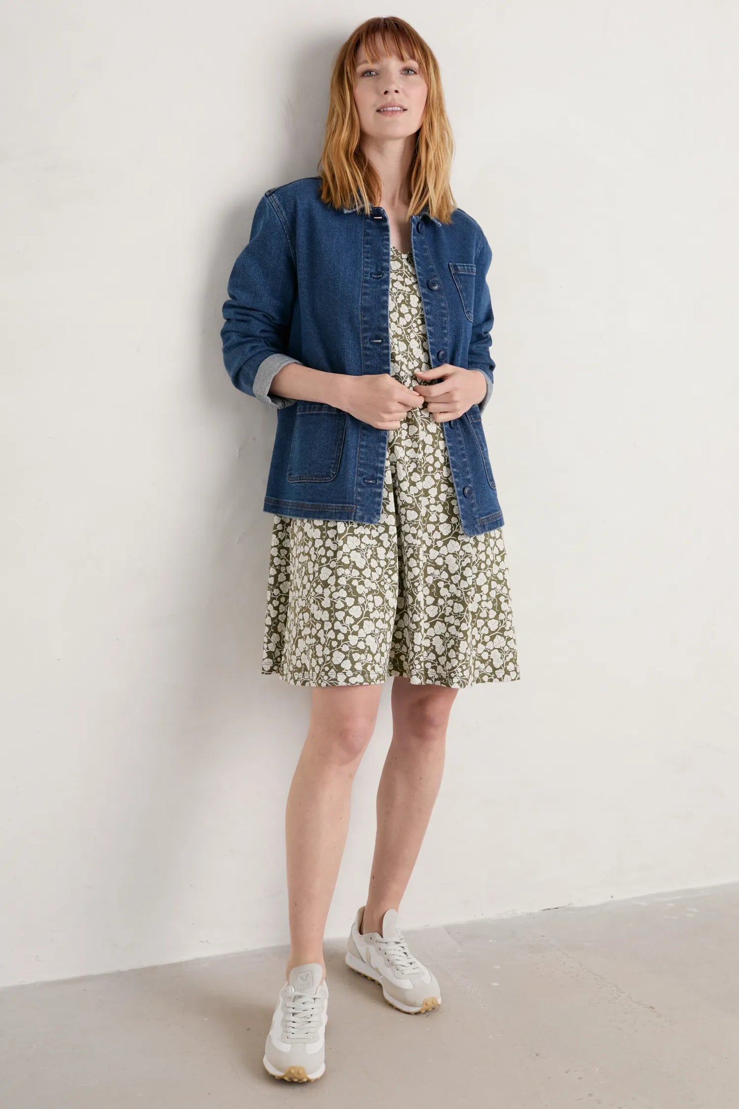 Seasalt Wave Wing 3/4 Sleeve Jersey Dress