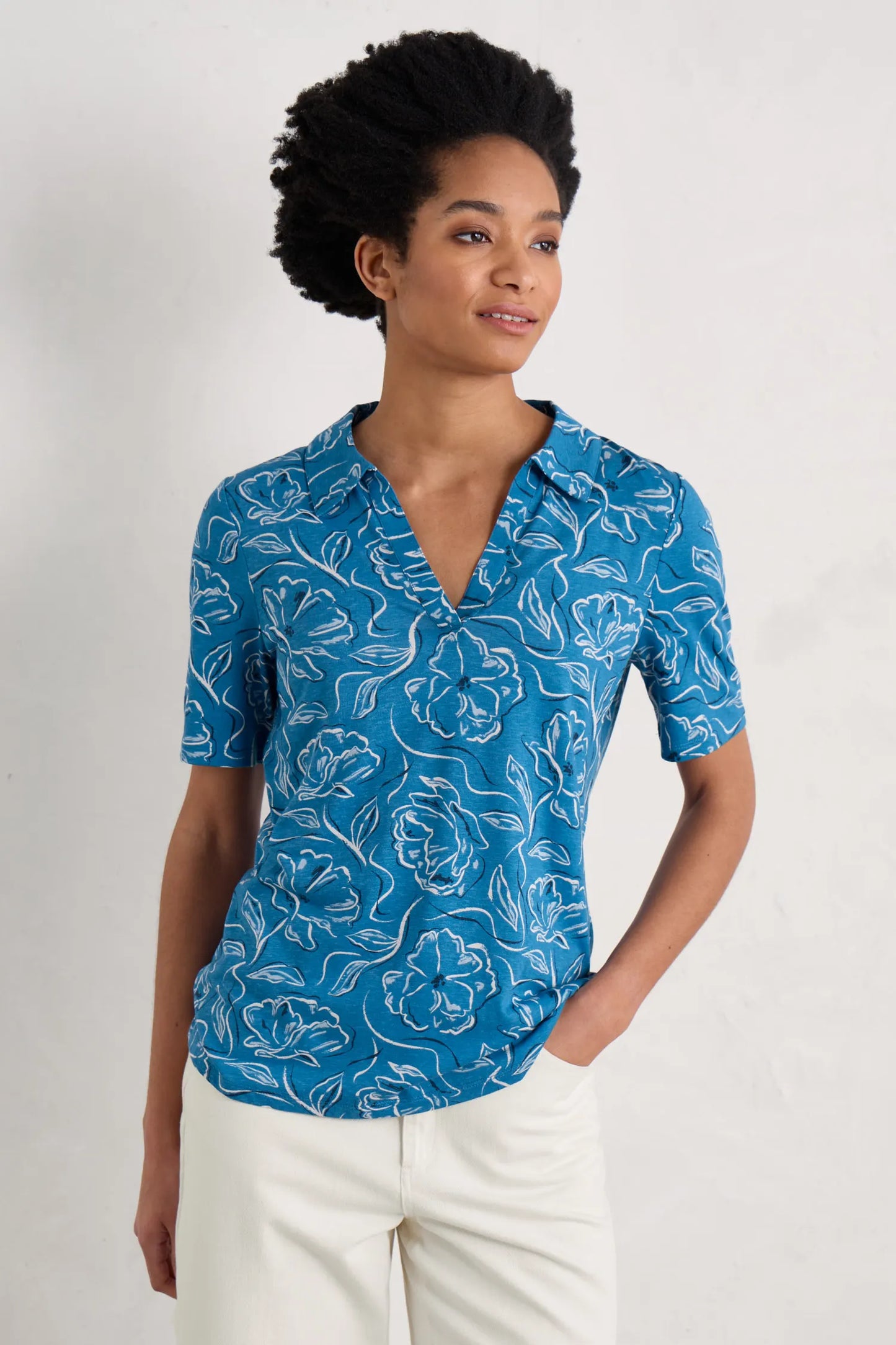 Seasalt Misty Sky Short Sleeve Jersey Shirt