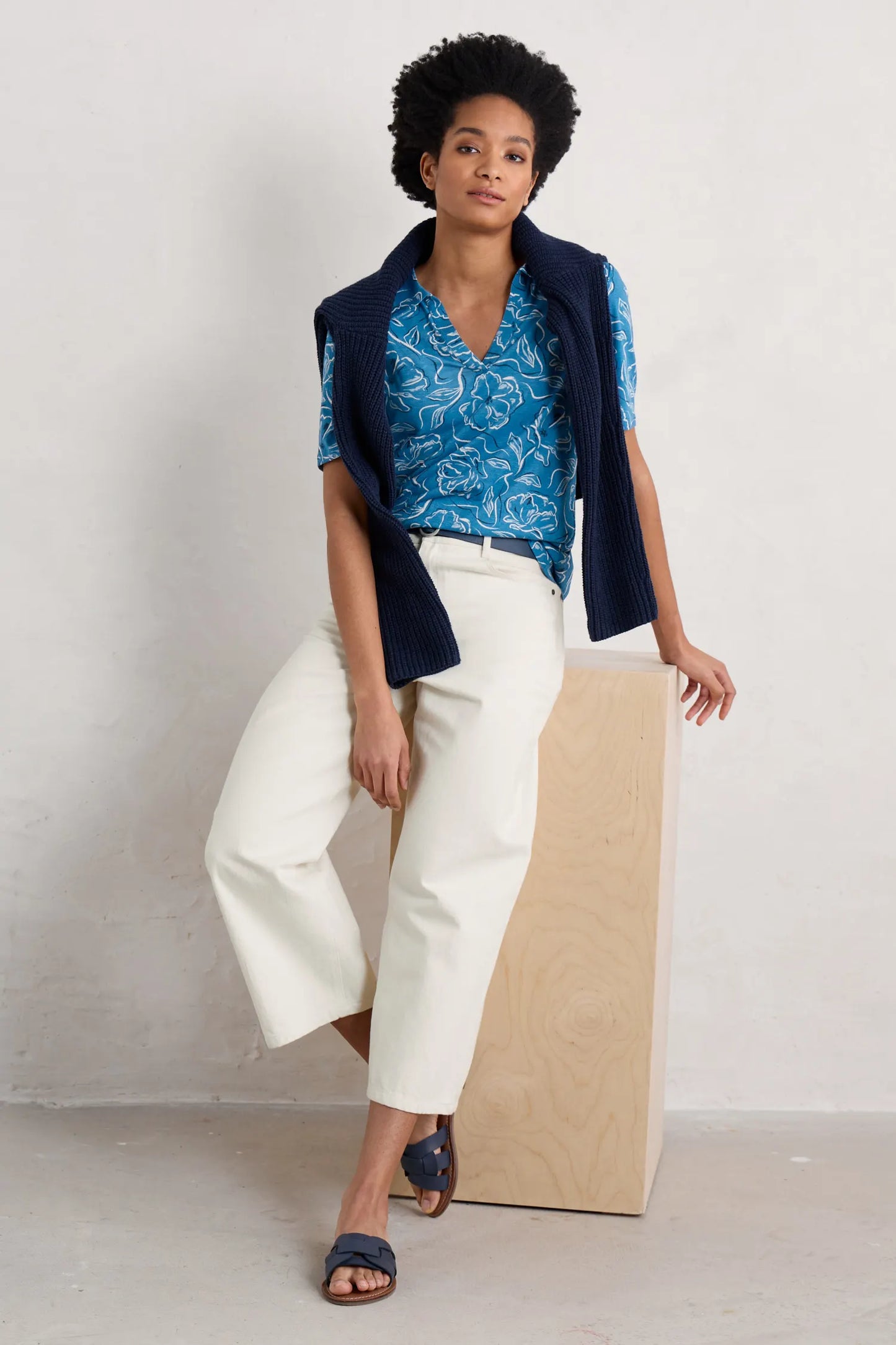 Seasalt Misty Sky Short Sleeve Jersey Shirt