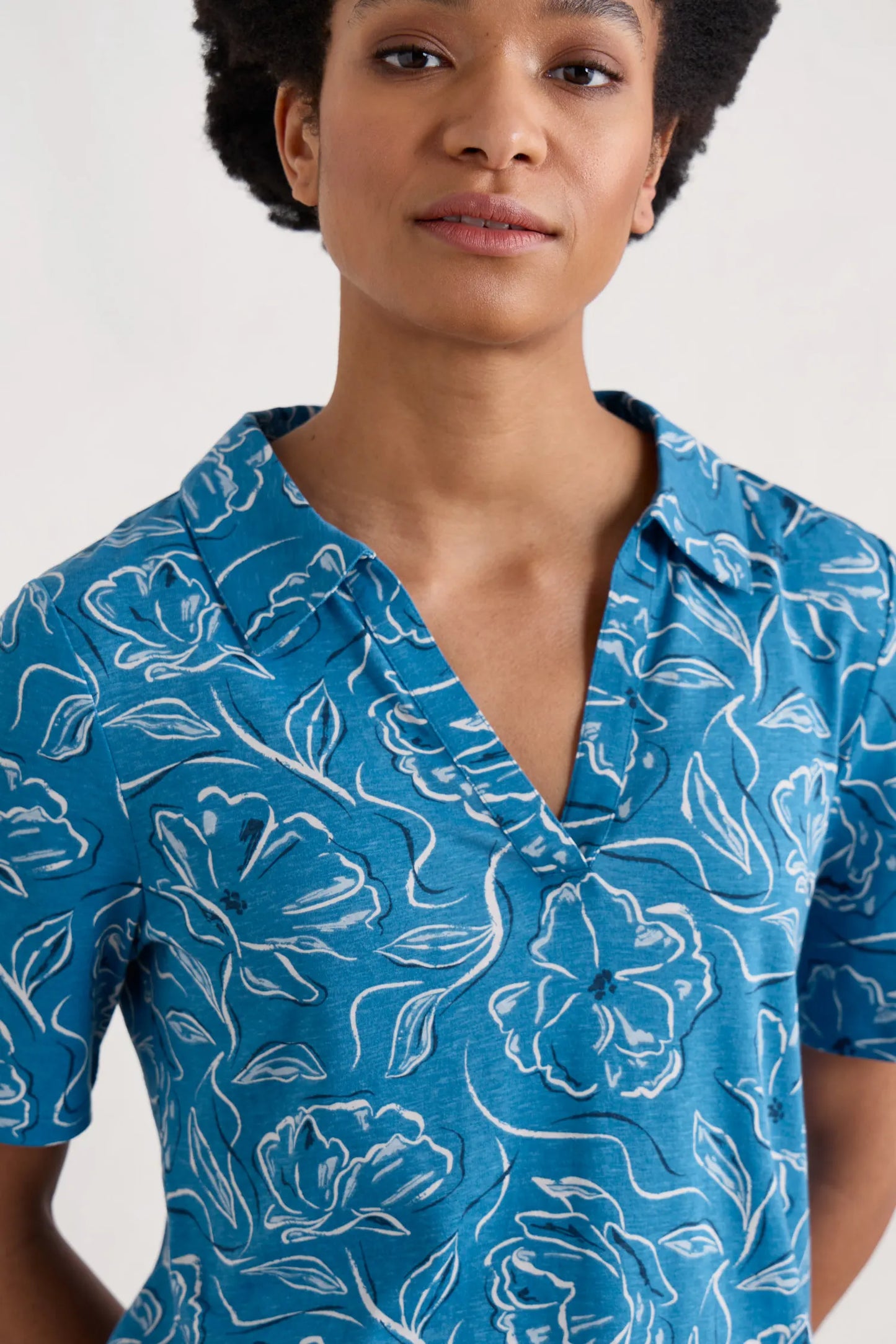 Seasalt Misty Sky Short Sleeve Jersey Shirt