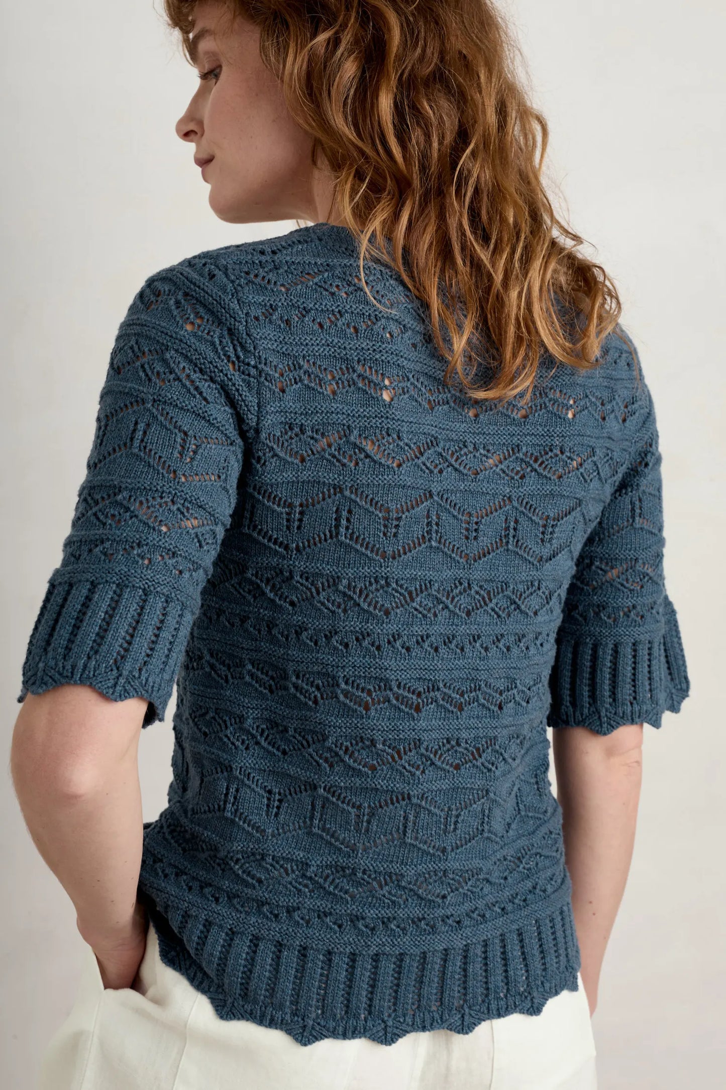 Seasalt River Cross Pointelle Knit Top