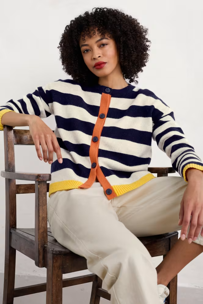 Seasalt Pinwell Striped Cardigan