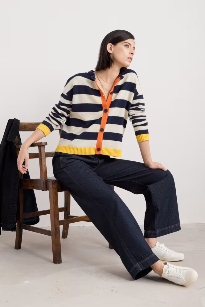 Seasalt Pinwell Striped Cardigan