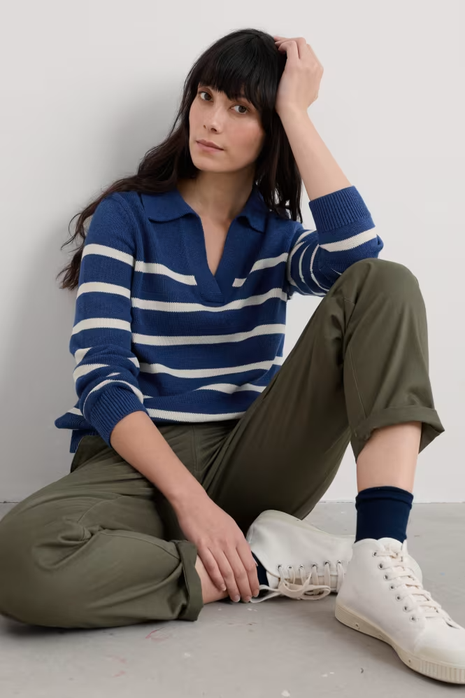 Seasalt Barbizan Long Sleeve Collared Jumper