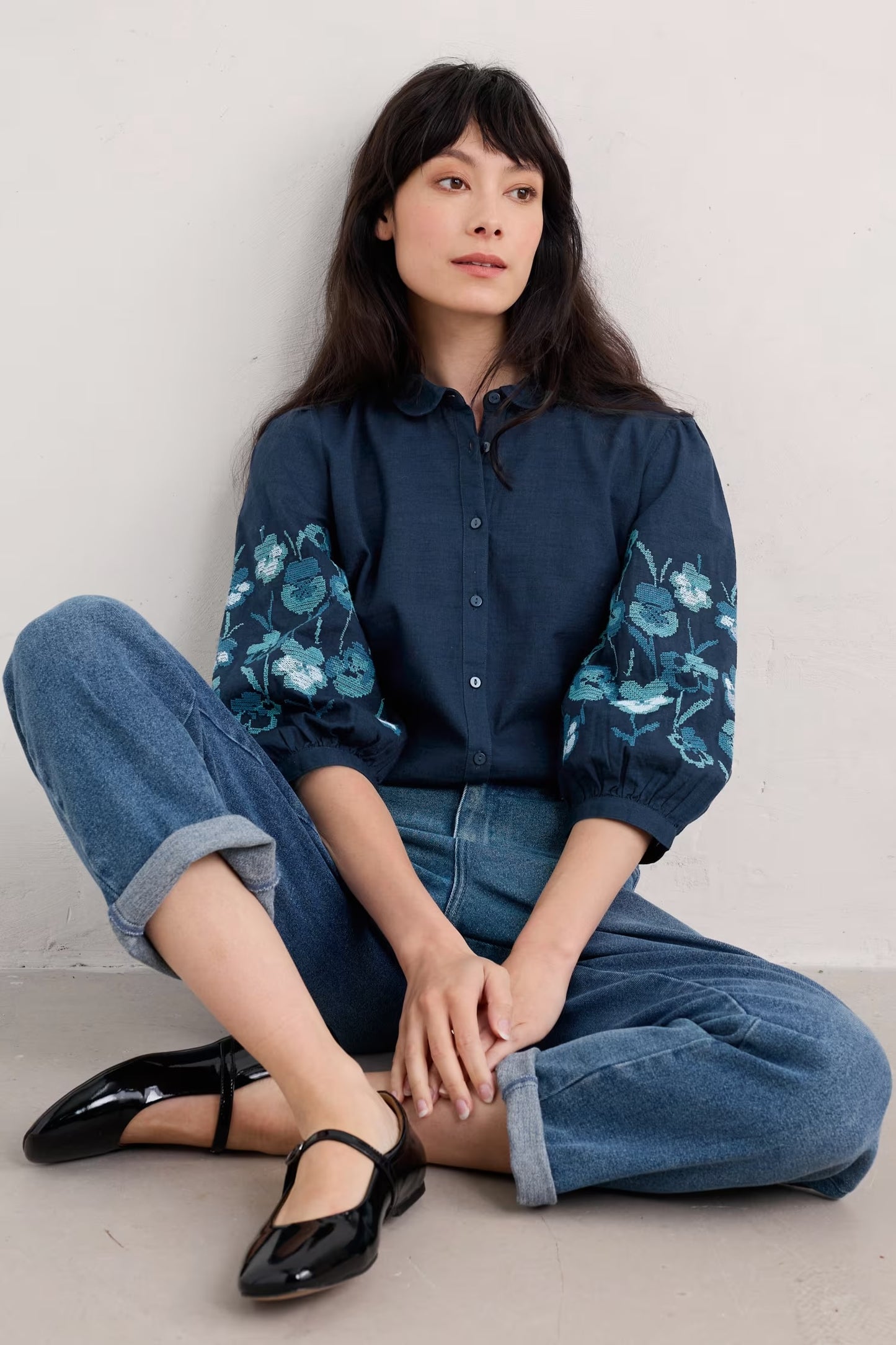 Seasalt Hope Cottage Embroidered Blouse