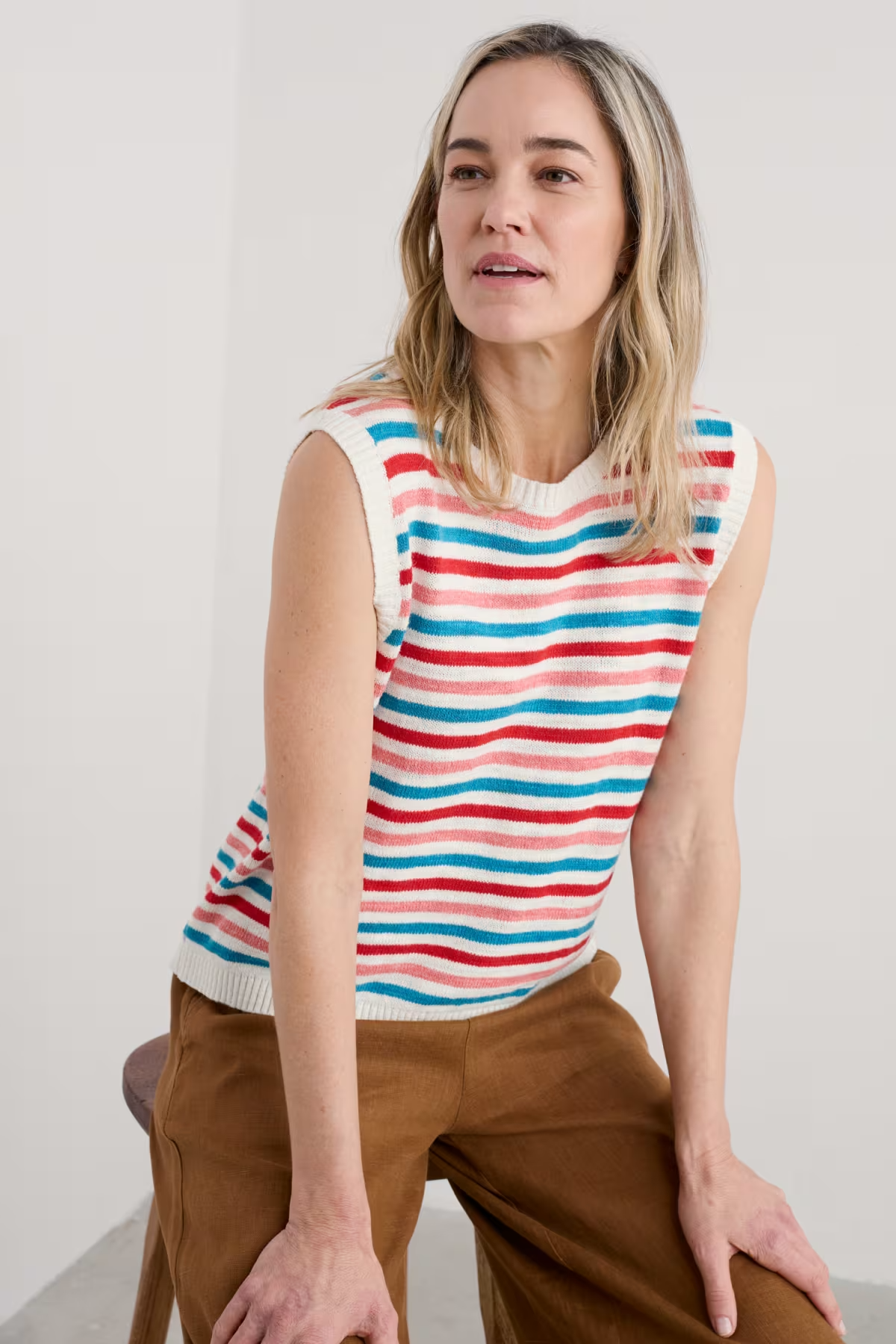 Seasalt Knavock Cotton-Linen Knitted Vest