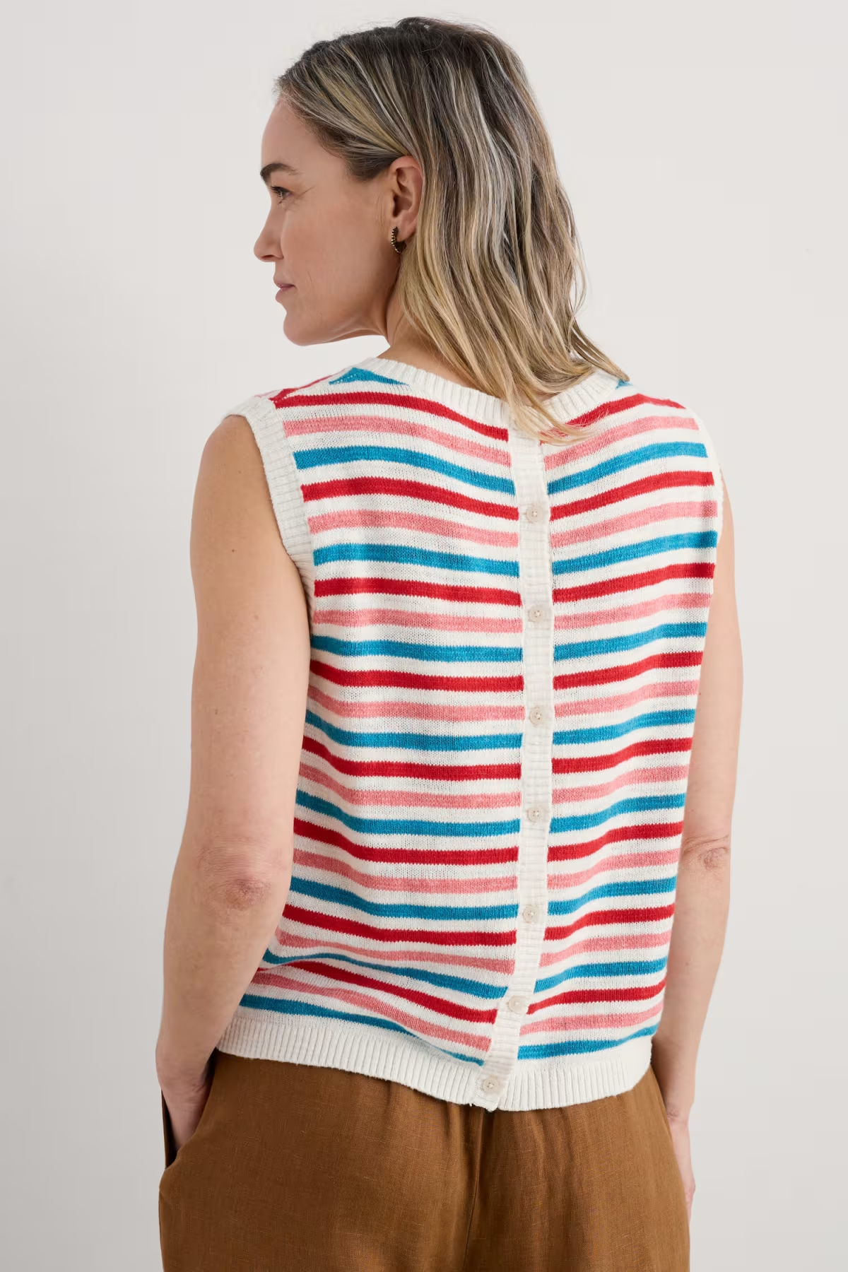 Seasalt Knavock Cotton-Linen Knitted Vest