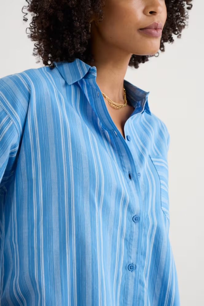 Seasalt Sea Path Oversized Poplin Shirt