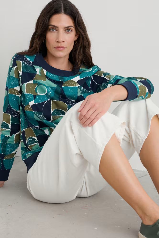 Seasalt Bright Wave Printed Sweatshirt