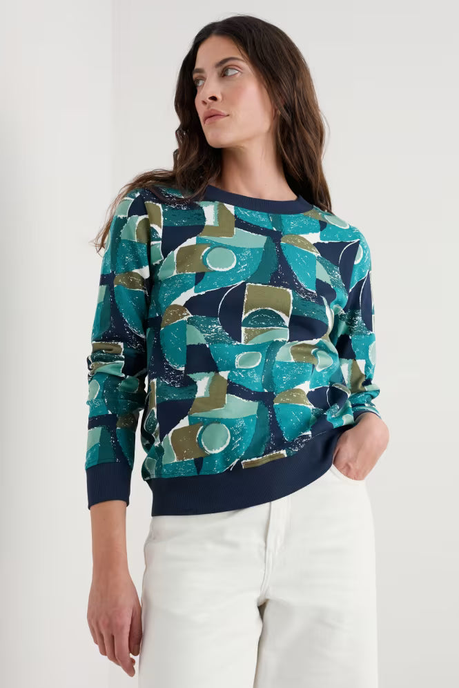 Seasalt Bright Wave Printed Sweatshirt