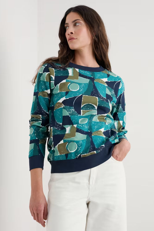Seasalt Bright Wave Printed Sweatshirt