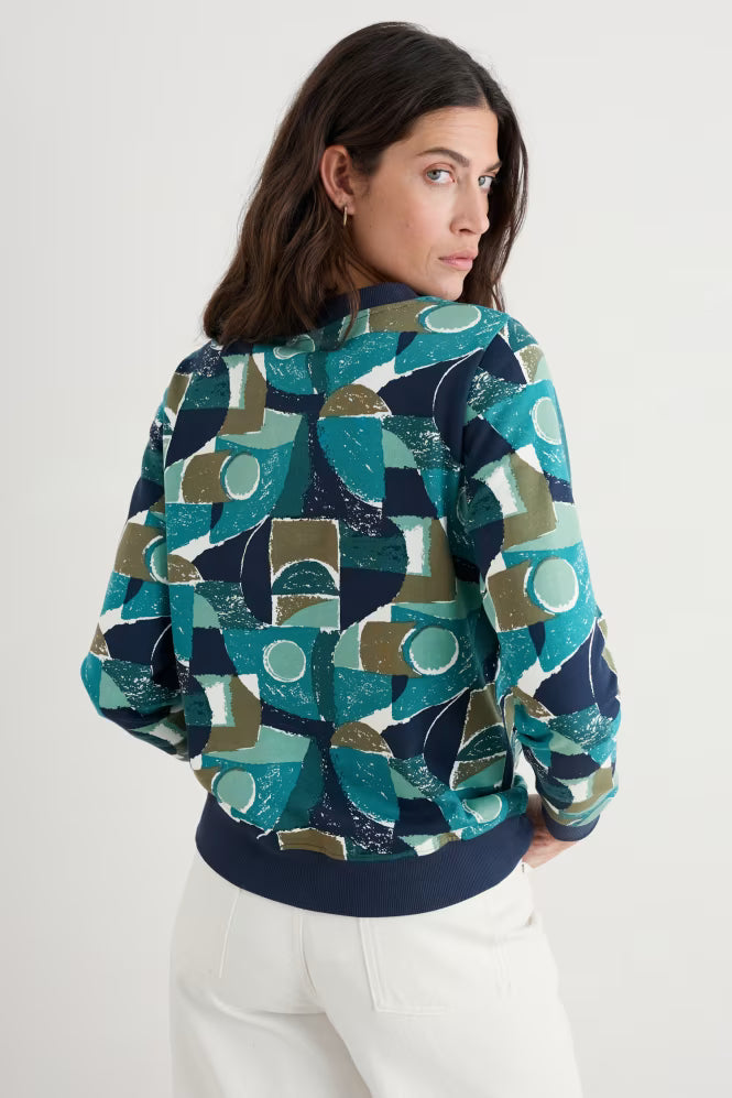 Seasalt Bright Wave Printed Sweatshirt