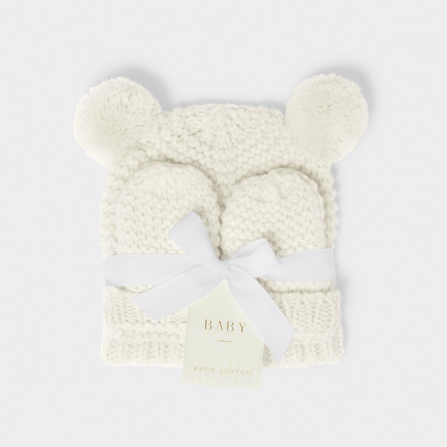 Katie Loxton Knitted Hat & Mittens Set