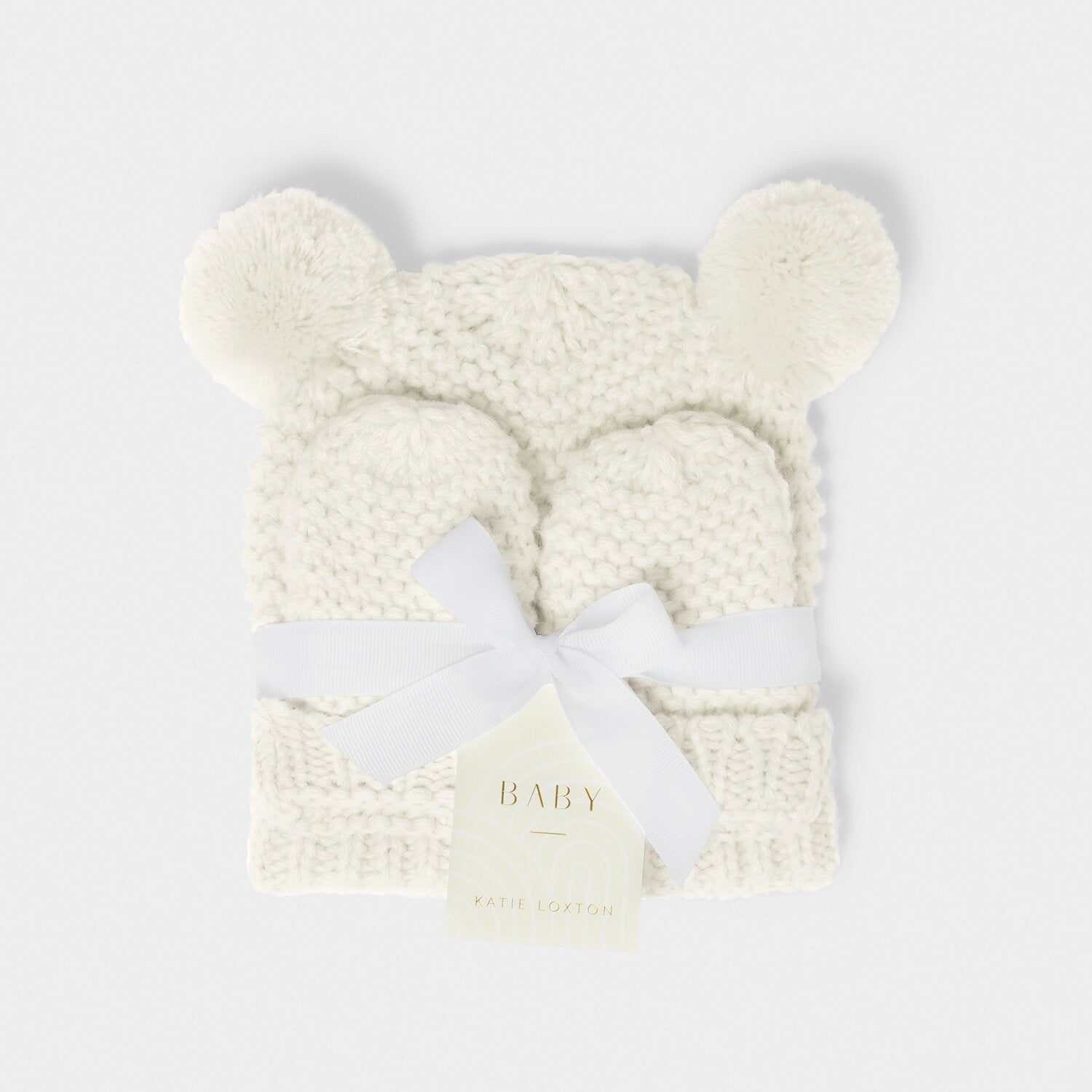 Katie Loxton Knitted Hat & Mittens Set