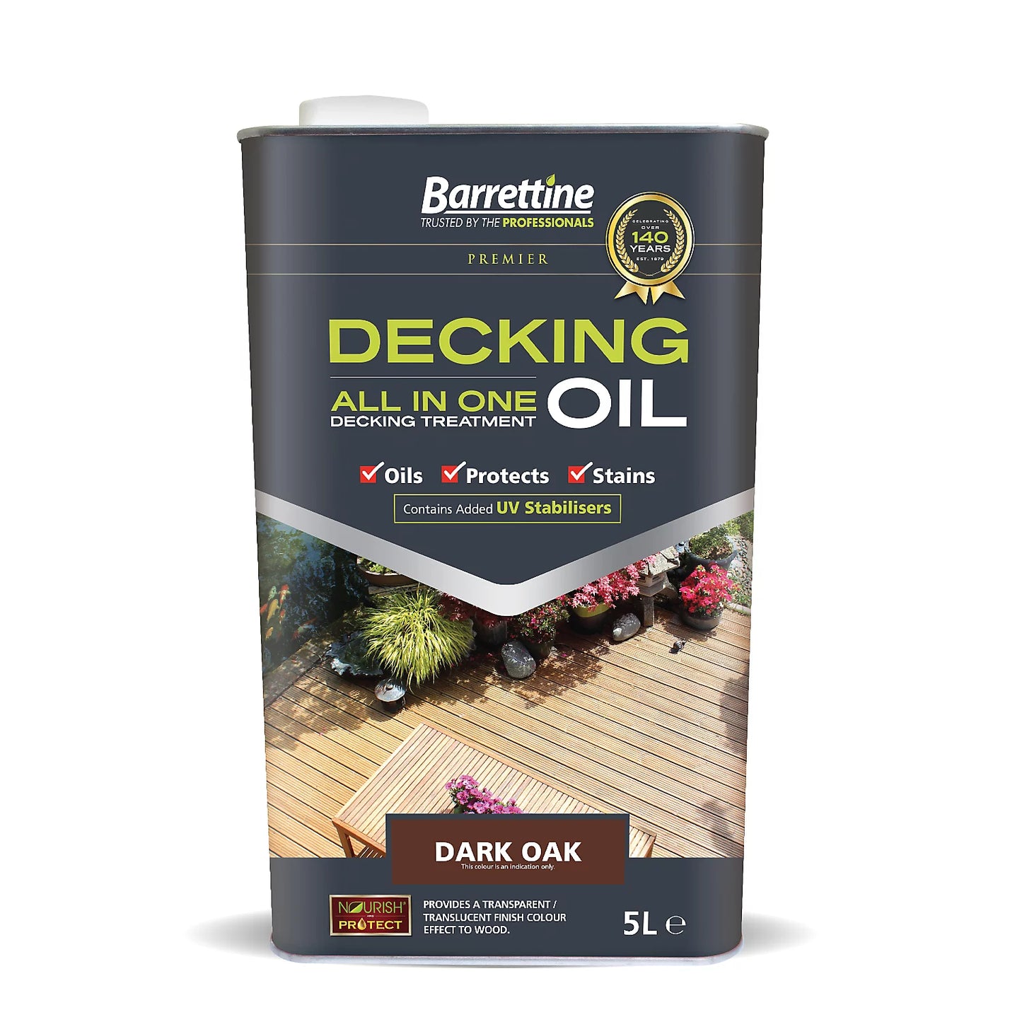 Barrettine All-In-One Treatment Decking Oil 5L
