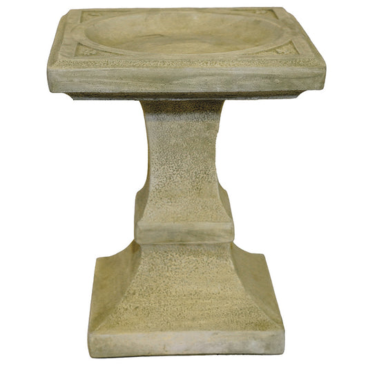 Willowstone Ancient Grey Small Square Bird Bath BB2AG