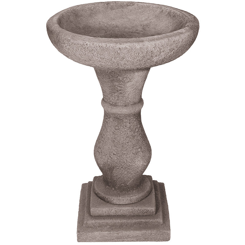 Willowstone Small Elegant Bird Bath Antique Grey
