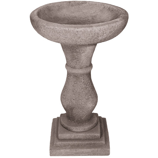 Willowstone Small Elegant Bird Bath Antique Grey