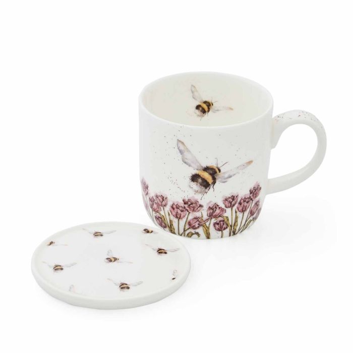 Wrendale Flight of the Bumble Bee Mug & Coaster Set