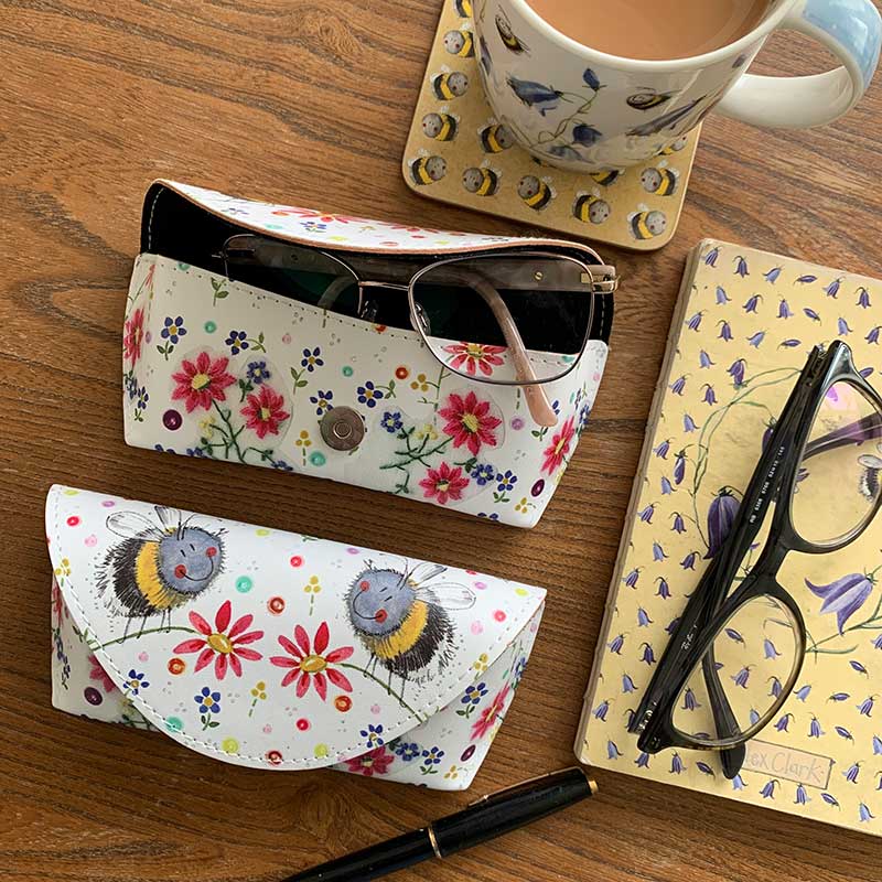 Alex Clark Bees & Flowers Spectacle Case